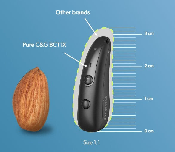 Signia Pure Charge&Go BCT 7 IX Hearing Aids (Pair L & R) with Portable Charger – Rechargeable, Bluetooth, Digital Noise Reduction, Directional Microphones – Premium Level