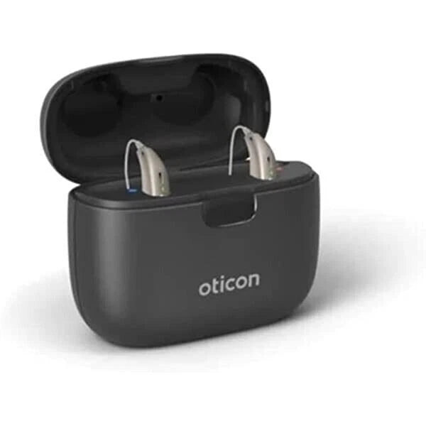 2x Oticon Zircon 2 RIC β Rechargeable Hearing Aids Pair with 48 Channels & Premium Charger β Bluetooth Enabled for iPhone & Android