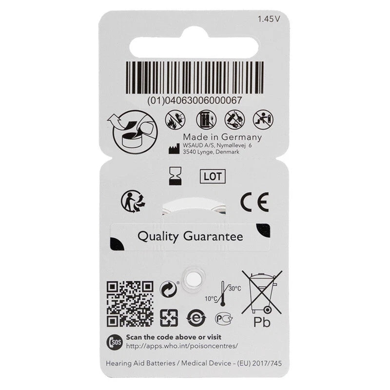 Siemens Signia Size 675 Hearing Aid Batteries – Zinc-Air, Mercury-Free