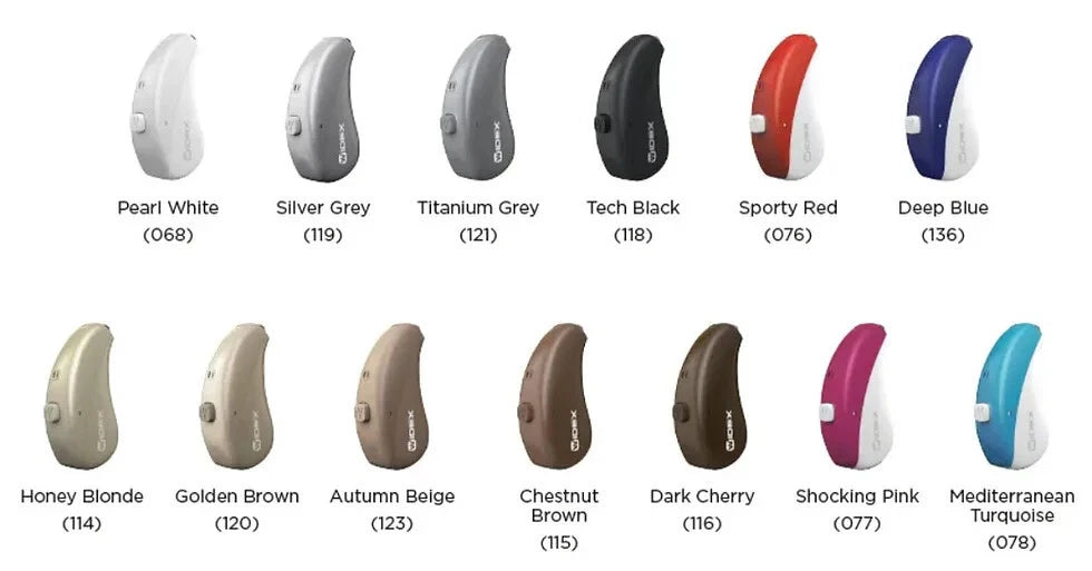 Widex Moment 440 Hearing Aids (Pair L & R) with Charger – Rechargeable, Bluetooth, Digital Noise Reduction – Sheer Finish