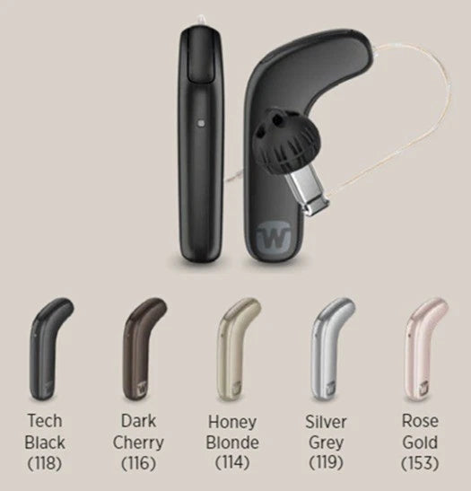 Widex SmartRIC 440 Hearing Aids (Pair L & R) with Charger – Rechargeable, Bluetooth, Digital Noise Reduction – Premium