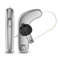 Premium Widex SmartRIC 440 Hearing Aids – Rechargeable, Bluetooth, Digital Noise Reduction – Left+Right Pair in Silver Grey