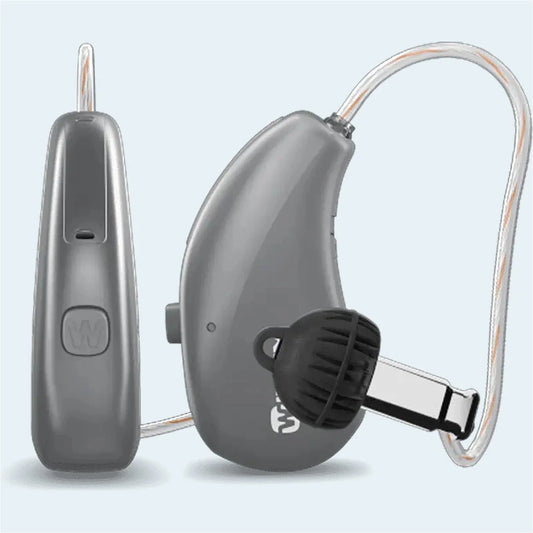 Widex Moment Sheer 330 Hearing Aids (Pair L & R) with Charger – Rechargeable, Bluetooth, Digital Noise Reduction – Sheer Finish