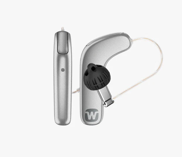 Widex SmartRIC 440 Hearing Aids (Pair L & R) with Charger – Rechargeable, Bluetooth, Digital Noise Reduction – Premium