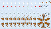 Signia / Siemens Size 312 Hearing Aid Batteries (Pack of 60) – Long Life, Reliable Power