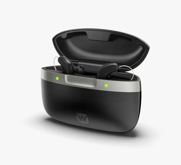 Widex SmartRIC 440 Hearing Aids (Pair L & R) with Charger – Rechargeable, Bluetooth, Digital Noise Reduction – Premium