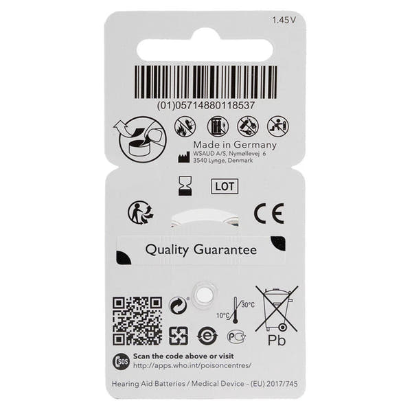 Siemens Signia Size 10 Hearing Aid Batteries – Zinc-Air, Mercury-Free