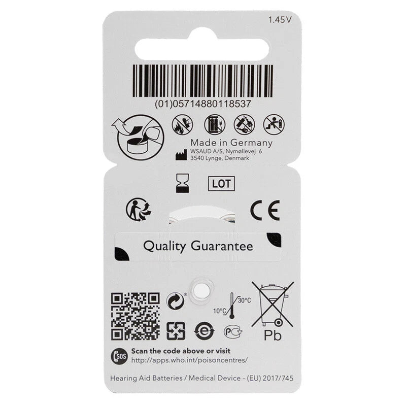 Siemens Signia Size 10 Hearing Aid Batteries – Zinc-Air, Mercury-Free