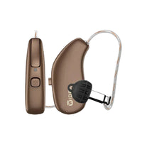 Widex Allure 440 R D Hearing Aids (Pair L & R) with Charger – Rechargeable, Bluetooth, PureSound™ & AI Noise Control – Chestnut Brown