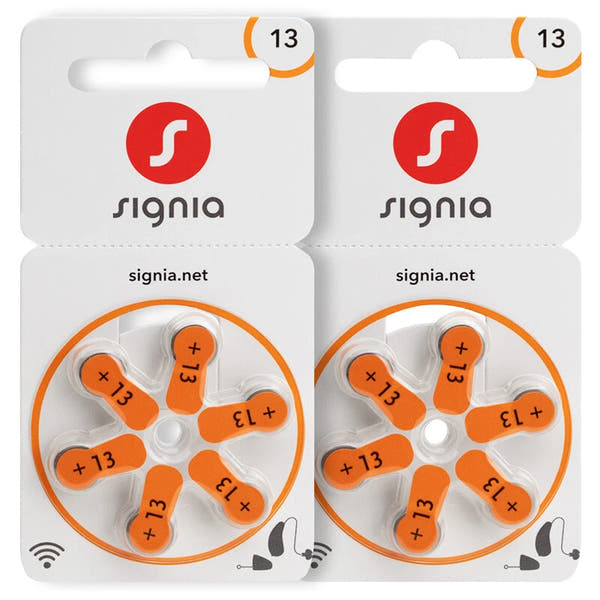 Siemens Signia Size 13 Hearing Aid Batteries – Zinc-Air, Mercury-Free (120 Cells)
