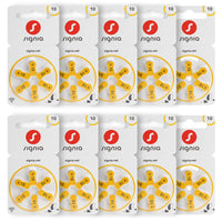 Siemens Signia Size 10 Hearing Aid Batteries – Zinc-Air, Mercury-Free