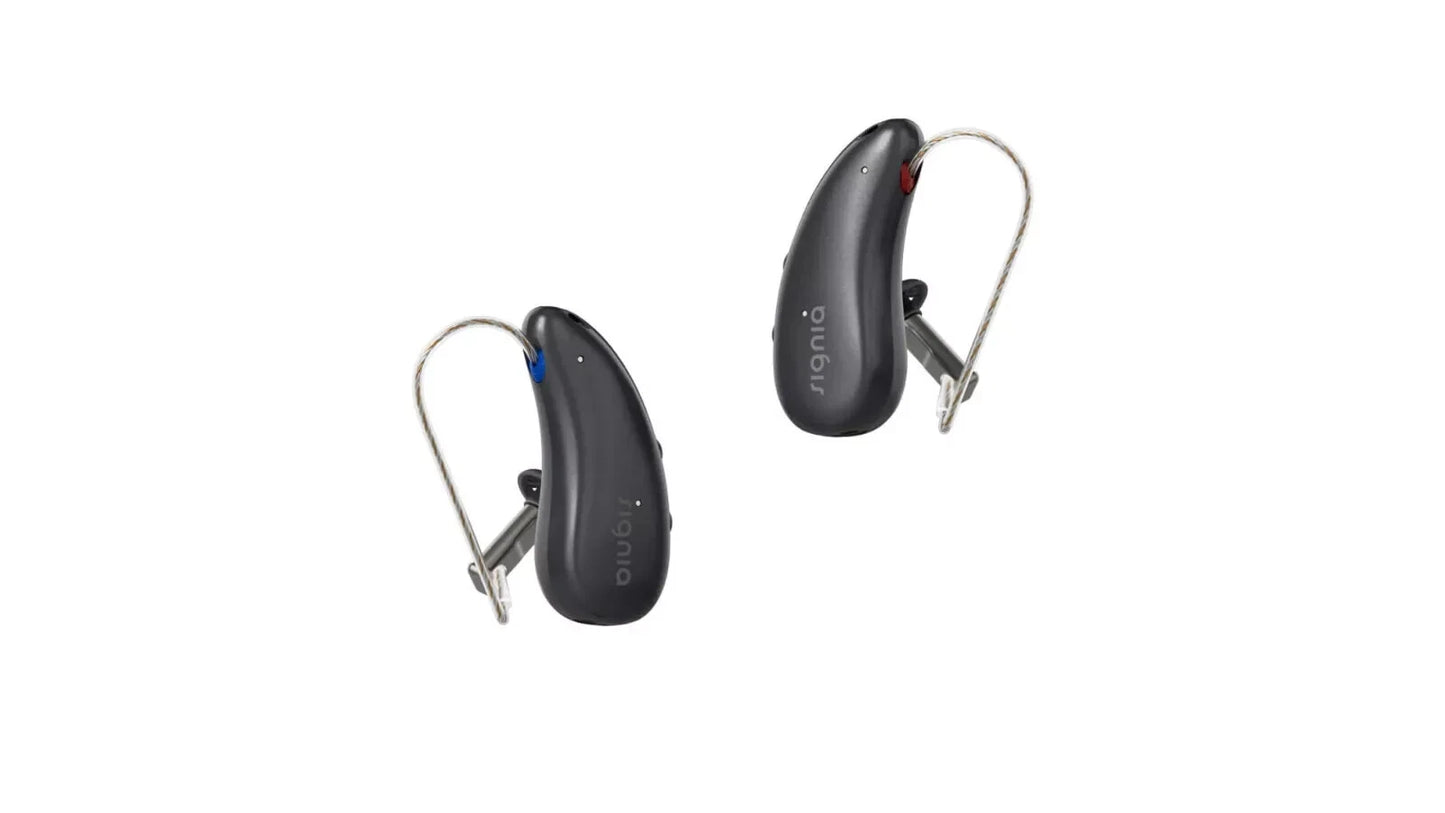 Signia Pure 5 IX Hearing Aids (Pair L & R) with Portable Charger – Rechargeable, Bluetooth, Digital Noise Reduction, Directional Microphones – Advanced Level