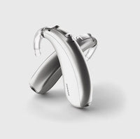 Phonak Naida L50 PR Hearing Aids (Pair L & R) with Charger – Rechargeable, Bluetooth, Digital Noise Reduction – Silver